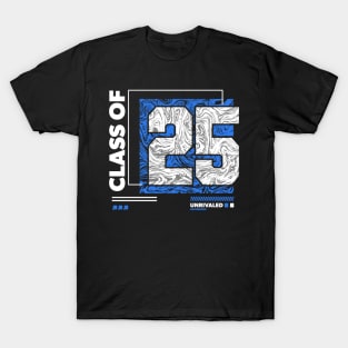 Class of 2025 Urban Streetwear // Graduation Class of '25 Blue T-Shirt